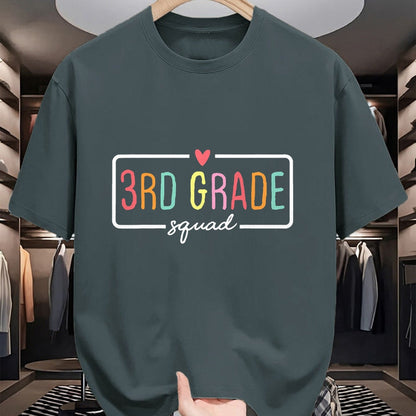 Best Teacher Shirt, Funny Teacher UnisexT-Shirt/Hoodie/Sweatshirt HLT00 - 3rd Grade Team Crew Third Grade Squad Back to School Teacher T-Shirt