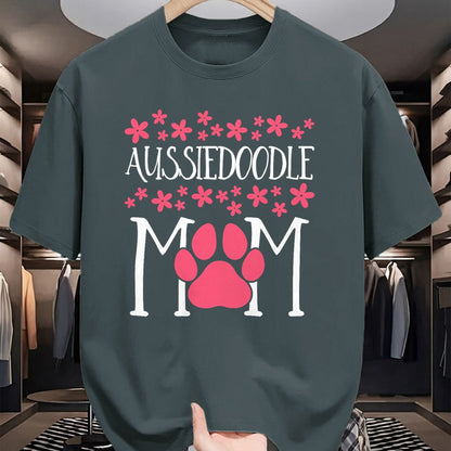Gift for Mom Shirt, Funny Mom Unisex T-Shirt/Hoodie/Sweatshirt HLT00 - Aussiedoodle Mom T-Shirt Doodle awesome Dog lover T-Shirt