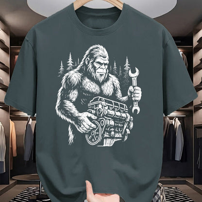 Best Mechanic Life Shirt, Funny Mechanic UnisexT-Shirt/Hoodie/Sweatshirt HLT00 - Funny Mechanic Bigfoot Sasquatch Engine Car Repair T-Shirt (1)
