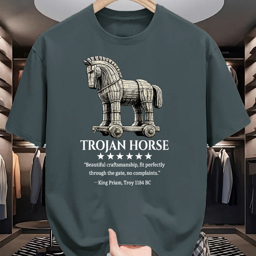Best Horse Lover Shirt , Funny Horse UnisexT-Shirt/Hoodie/Sweatshirt HLT00 - Trojan Horse King Priam 1184 BC Ancient Greek History Meme T-Shirt