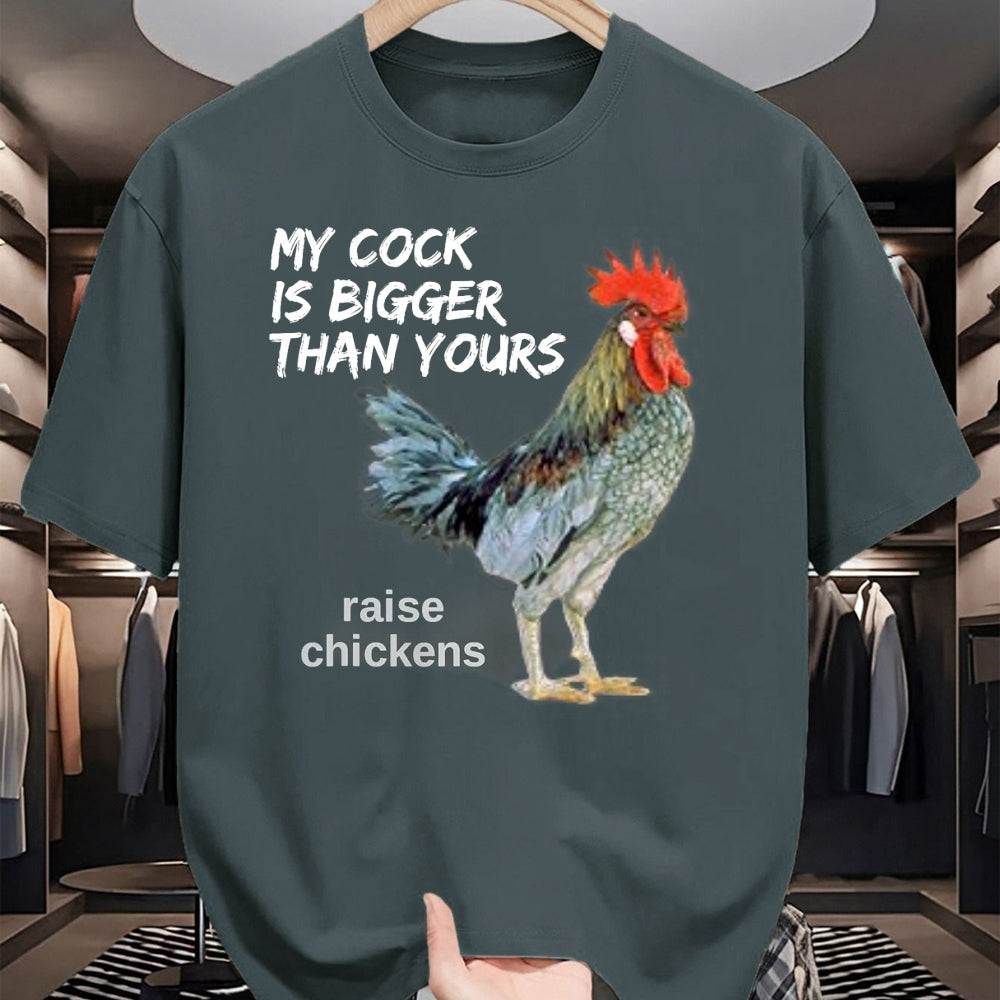 Best Farmer Life Shirt, Funny Farmer UnisexT-Shirt/Hoodie/Sweatshirt HLT00 - My Cock (Rooster) is Bigger than Yours Funny Chicken Farmer T-Shirt