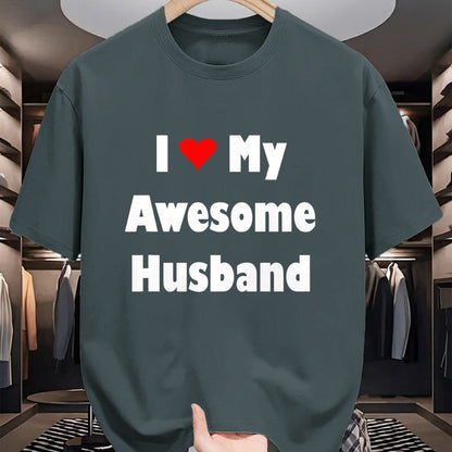 Best Wife Shirt, Wife and Husband Unisex T-Shirt/Hoodie/Sweatshirt HLT00 - Womens My Husband Is Awesome Tee I Love My Awesome Husband T-Shirt