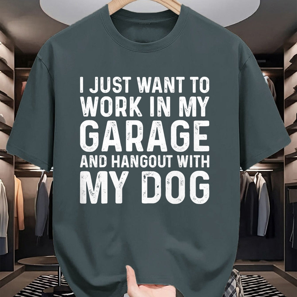 Best Mechanic Life Shirt, Funny Mechanic UnisexT-Shirt/Hoodie/Sweatshirt HLT00 - I Just Want to Work in The Garage and Hangout With My Dog Men Women Kids T-Shirt