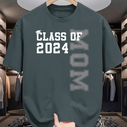 Gift for Mom Shirt, Funny Mom Unisex T-Shirt/Hoodie/Sweatshirt HLT00 - Mom Mother Senior 2024 Proud Mom Of A Class Of 2024 Graduate T-Shirt