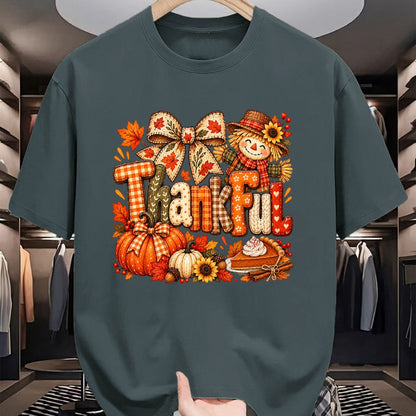 Best Thanksgiving Family Shirt , Funny Thanksgiving UnisexT-Shirt/Hoodie/Sweatshirt HLT00 - Thankful Thanksgiving Fall Scarecrow Pumpkin Autumn Harvest T-Shirt