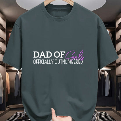 Gift for Dad Shirt, Funny Dad Unisex T-Shirt/Hoodie/Sweatshirt HLT00 – Dad Of Girls Officially Outnumbered - Father_s Day Proud T-Shirt