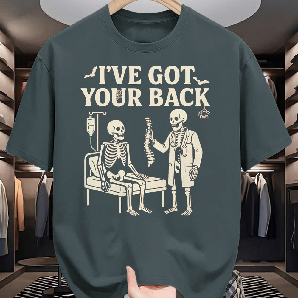 Best Doctor Shirt, Funny Doctor UnisexT-Shirt/Hoodie/Sweatshirt HLT00 - I've Got Your Back Halloween Skeleton Doctor Costume T-Shirt, Men, Dark Heather Grey, 3X-Large