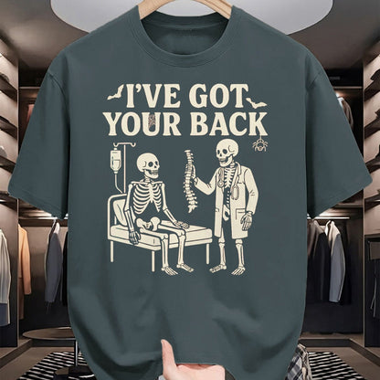 Best Doctor Shirt, Funny Doctor UnisexT-Shirt/Hoodie/Sweatshirt HLT00 - I've Got Your Back Halloween Skeleton Doctor Costume T-Shirt, Men, Dark Heather Grey, 3X-Large