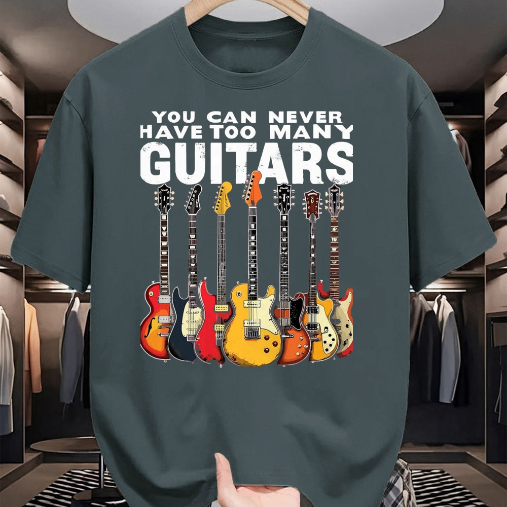 Guitar Lover Shirt, Funny Guitar UnisexT-Shirt/Hoodie/Sweatshirt HLT00 - You Can Never Have Too Many Guitars Music Guitar T-Shirt, Men, Black, 3X-Large