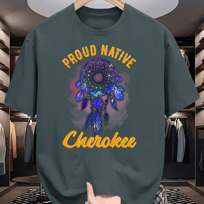 Native American T-Shirts, Vintage Native American Unisex T-Shirt/Hoodie/Sweatshirt HLT00 - Proud To Be Cherokee Native American Indian