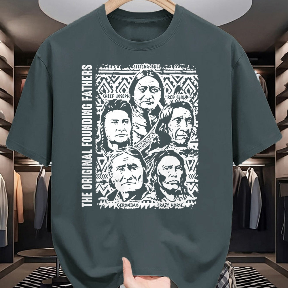 Native American T-Shirts, Vintage Native American Unisex T-Shirt/Hoodie/Sweatshirt HLT00 - The Original Founding Fathers Native American Themed (1)