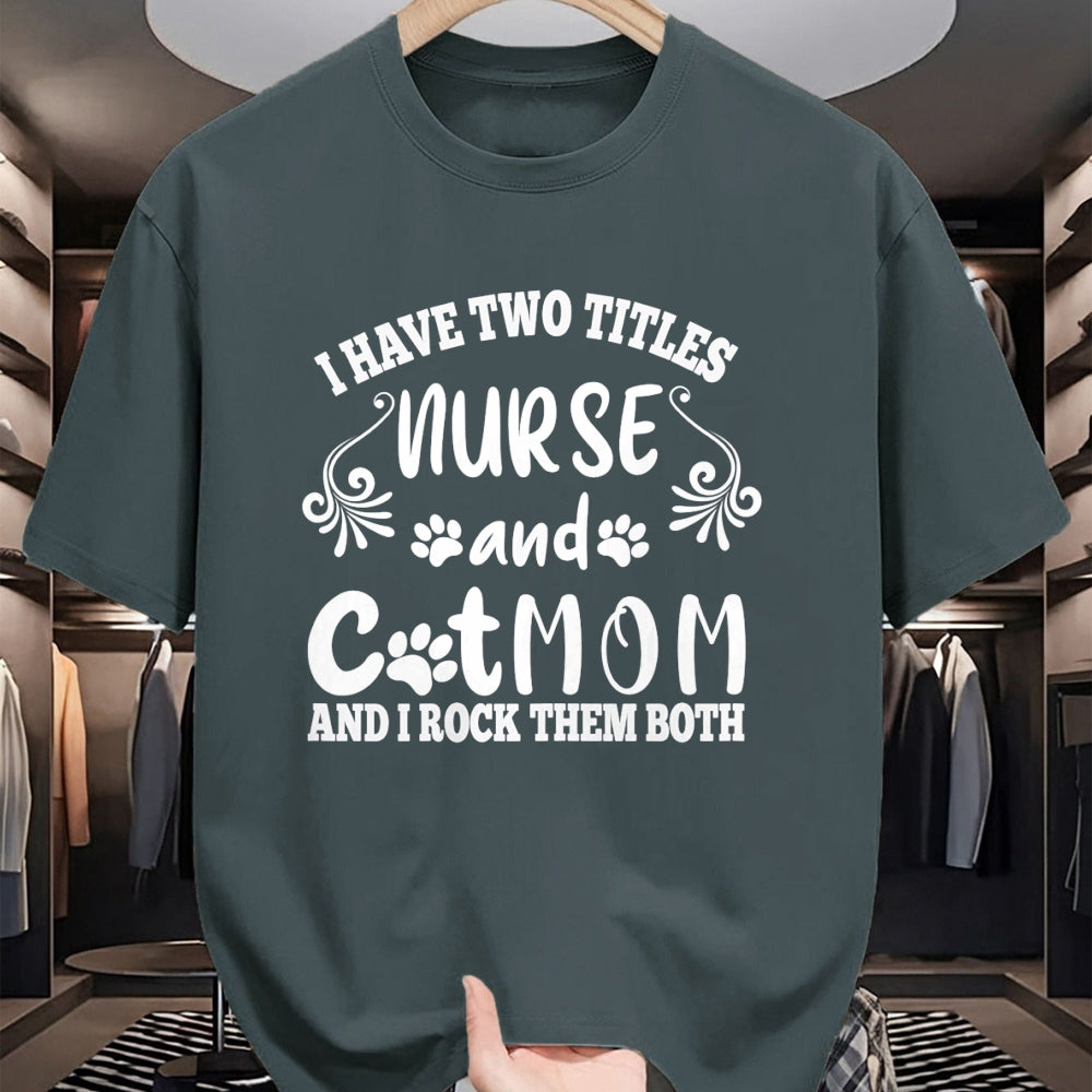 Funny Nurse Shirt, Nurse Unisex T-Shirt/Hoodie/Sweatshirt HLT00 - Womens Cat Lover Funny Cat Mom And Nurse Nursing School Nurses Day T-Shirt