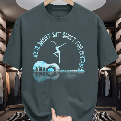 Guitar Lover Shirt, Funny Guitar UnisexT-Shirt/Hoodie/Sweatshirt HLT00 - Music Lover Life is Short But Sweet for Certain Guitar T-Shirt