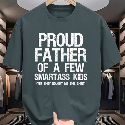 Gift for Dad Shirt, Funny Dad Unisex T-Shirt/Hoodie/Sweatshirt HLT00 – Proud Father Of A Few Smartass Kids Funny Father_s Day Shirt T-Shirt