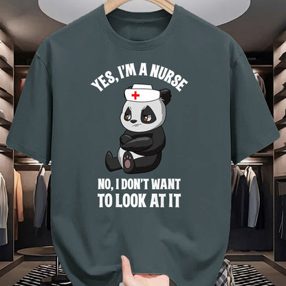 Funny Nurse Shirt, Nurse Unisex T-Shirt/Hoodie/Sweatshirt HLT00 - Funny Panda Nurse Nursing RN LNP Nurse Mom Nurse Life Womens T-Shirt