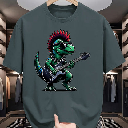 Guitar Lover Shirt, Funny Guitar UnisexT-Shirt/Hoodie/Sweatshirt HLT00 - Cute Punk Dinosaur, Rock_n Roll Goth Dino, Guitar Band Funny T-Shirt