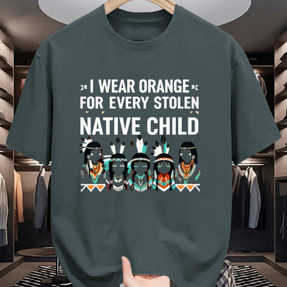 Native American T-Shirts, Vintage Native American Unisex T-Shirt/Hoodie/Sweatshirt HLT00 - I Wear Orange For Every American Native Child Indian Pride (2)