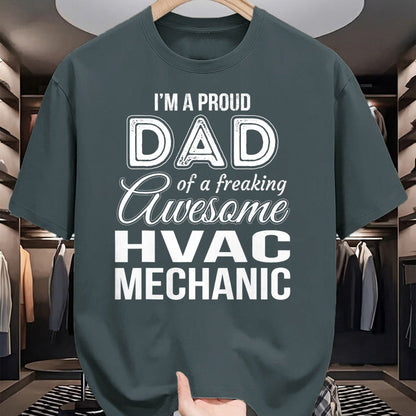 Gift for Dad Shirt, Funny Dad Unisex T-Shirt/Hoodie/Sweatshirt HLT00 – Mens Proud Dad of HVAC Mechanic Father_s Day Gift T-Shirt