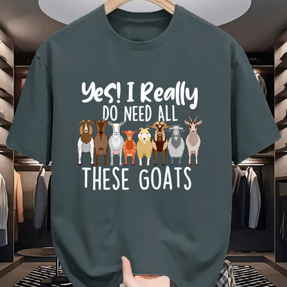 Best Farmer Life Shirt, Funny Farmer UnisexT-Shirt/Hoodie/Sweatshirt HLT00 - Yes I Really Do Need All These Goats - Goat Lover Farmer T-Shirt