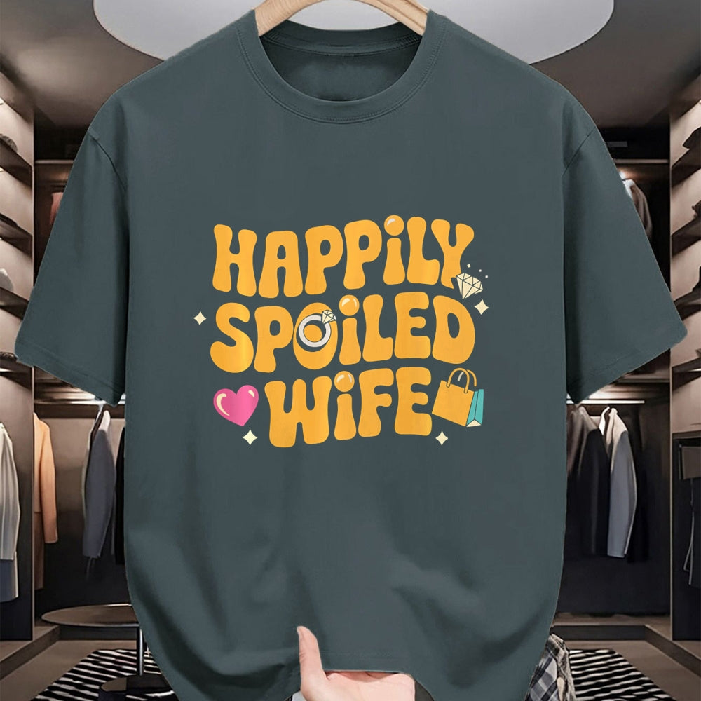 Best Wife Shirt, Wife and Husband Unisex T-Shirt/Hoodie/Sweatshirt HLT00 - Gift for wife T shirt, spoiled wife   Happily Spoiled Wife Spoiled Wife Long Sleeve T-Shirt