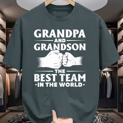 Best Grandpa Shirt, Proud Grandpa Unisex T-Shirt/Hoodie/Sweatshirt HLT00 - Father's Day Gift Grandpa The Man The Myth The Bad Influence T-Shirt