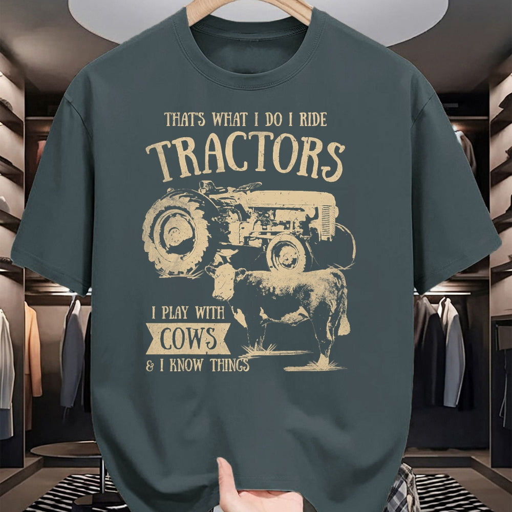 Best Farmer Life Shirt, Funny Farmer UnisexT-Shirt/Hoodie/Sweatshirt HLT00 - Thats What I Do I Ride Tractors Funny Farmer Cowboy Gift T-Shirt Small