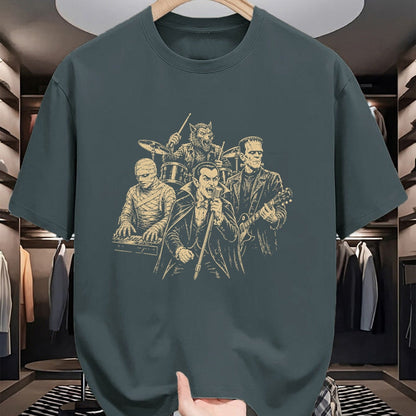 Guitar Lover Shirt, Funny Guitar UnisexT-Shirt/Hoodie/Sweatshirt HLT00 - Dracula Guitar Vampire Mummy Werewolf T-Shirt