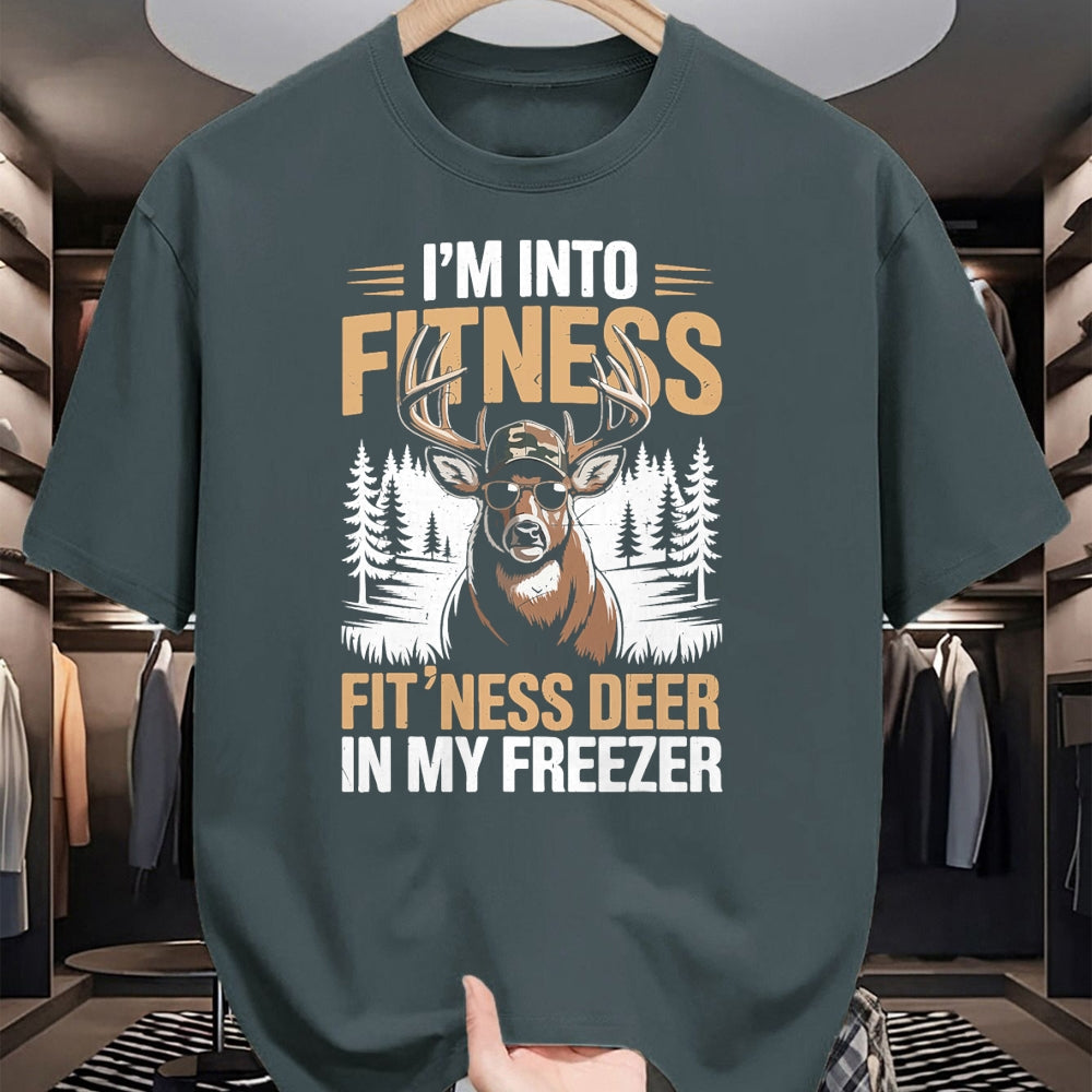 Funny Hunting Shirt, Gift For Hunting Lover Unisex T-Shirt/Hoodie/Sweatshirt HLT00 - Camo Deer Hunting Men_s Fitness Deer Freezer Funny Hunting T-Shirt