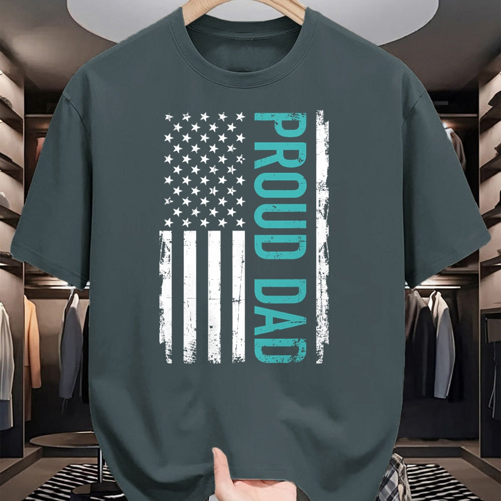 Gift for Dad Shirt, Funny Dad Unisex T-Shirt/Hoodie/Sweatshirt HLT00 – Proud dad US american flag gift for father_s day T-Shirt