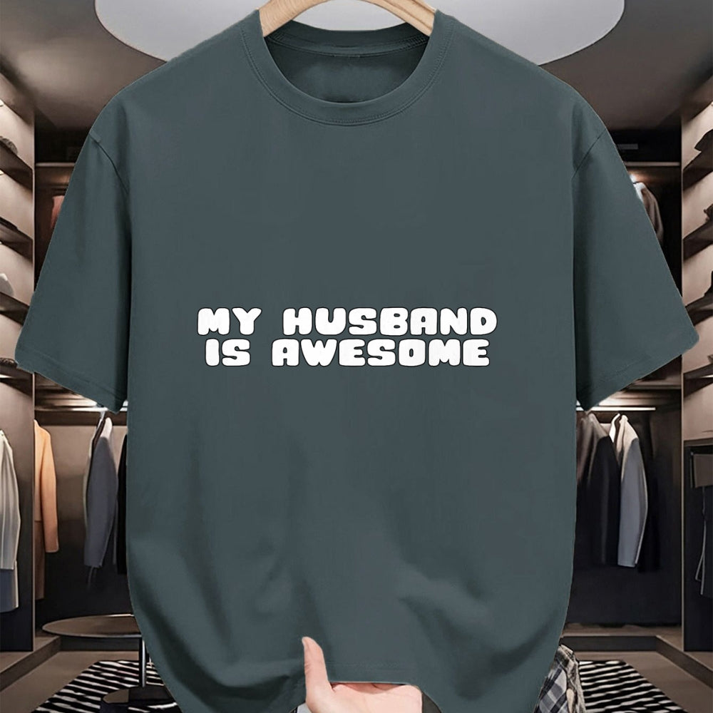Best Wife Shirt, Wife and Husband Unisex T-Shirt/Hoodie/Sweatshirt HLT00 - Funny Couples T-Shirt My Husband Is Awesome T-Shirt (1)