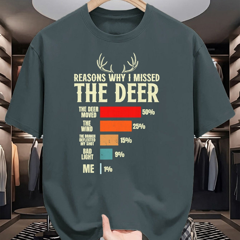 Funny Hunting Shirt, Gift For Hunting Lover Unisex T-Shirt/Hoodie/Sweatshirt HLT00 - Funny Hunter Reasons why i Missed the Deer Hunting T-Shirt