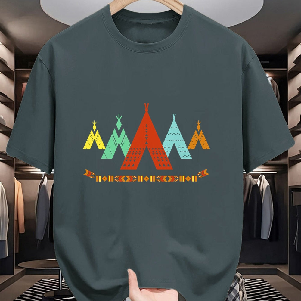 Native American T-Shirts, Vintage Native American Unisex T-Shirt/Hoodie/Sweatshirt HLT00 - Vintage Native American Teepee T-Shirt, Indian
