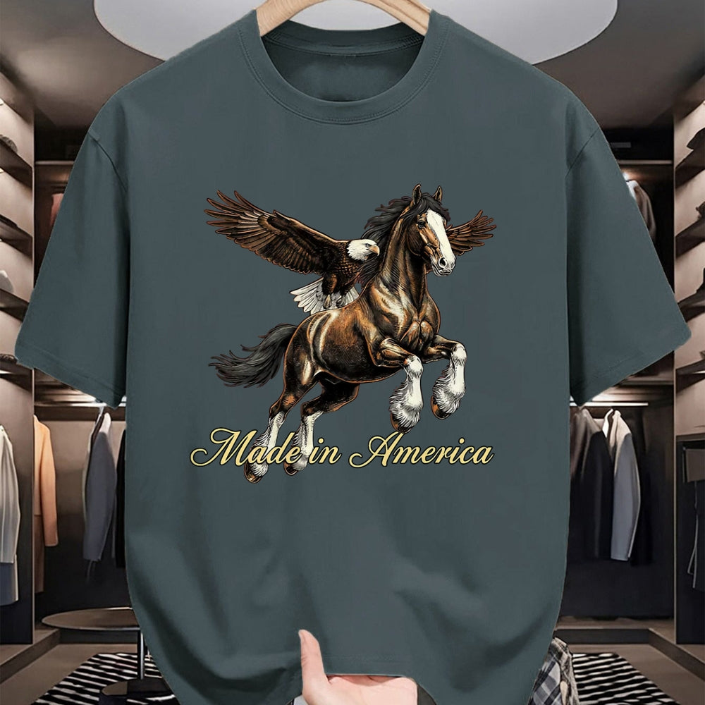Best Horse Lover Shirt , Funny Horse UnisexT-Shirt/Hoodie/Sweatshirt HLT00 - Made in America Western Horse Eagle Design T-Shirt