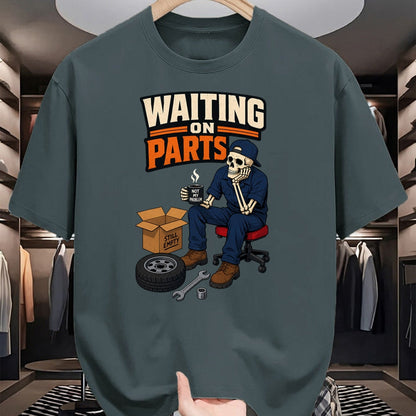 Best Mechanic Life Shirt, Funny Mechanic UnisexT-Shirt/Hoodie/Sweatshirt HLT00 - Waiting On Parts Auto Mechanic Skeleton Garage Humor T-Shirt