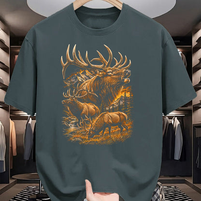Funny Hunting Shirt, Gift For Hunting Lover Unisex T-Shirt/Hoodie/Sweatshirt HLT00 - Elk Hunting Wilderness Mountain Wildlife Bull Elk T-Shirt