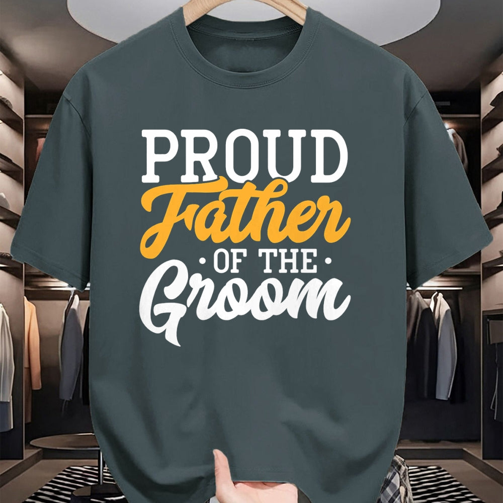 Gift for Dad Shirt, Funny Dad Unisex T-Shirt/Hoodie/Sweatshirt HLT00 – Proud Father Of The Groom Wedding Party Engagement T-Shirt