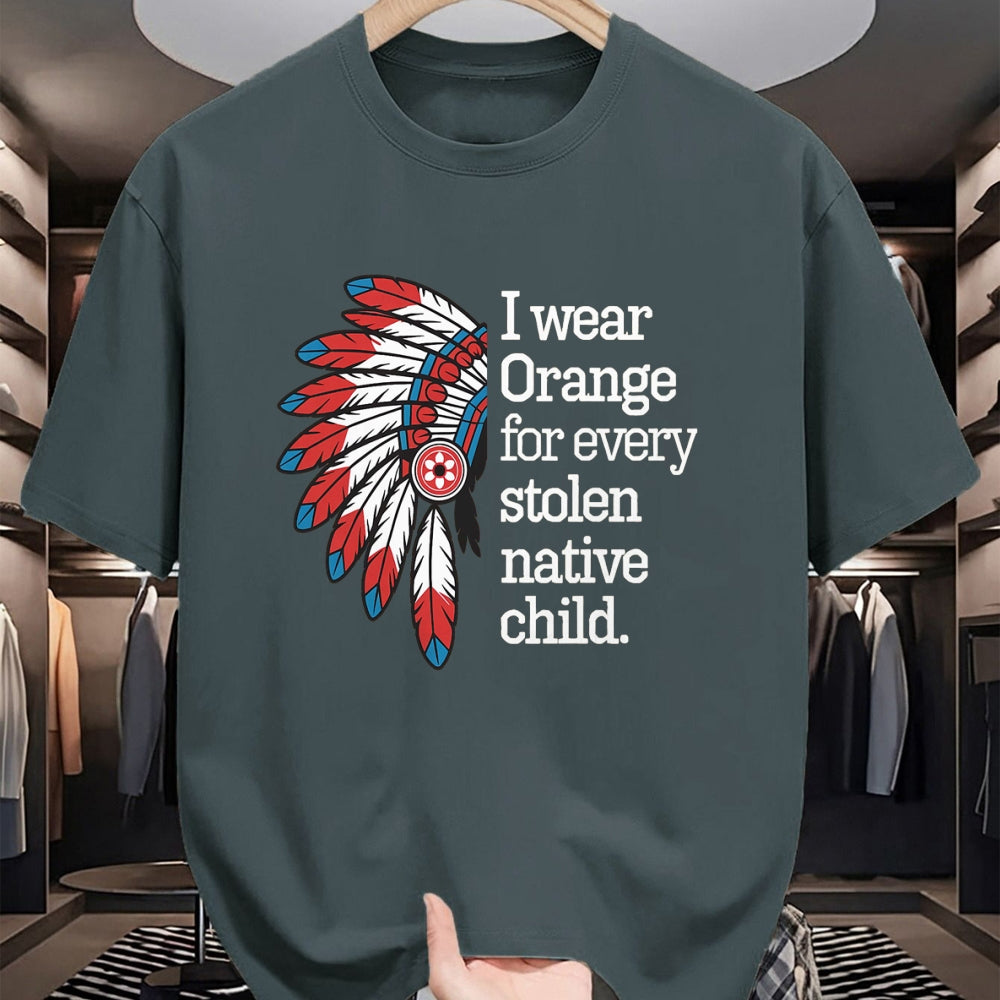 Native American T-Shirts, Vintage Native American Unisex T-Shirt/Hoodie/Sweatshirt HLT00 - I Wear Orange For Every American Native Child (1)