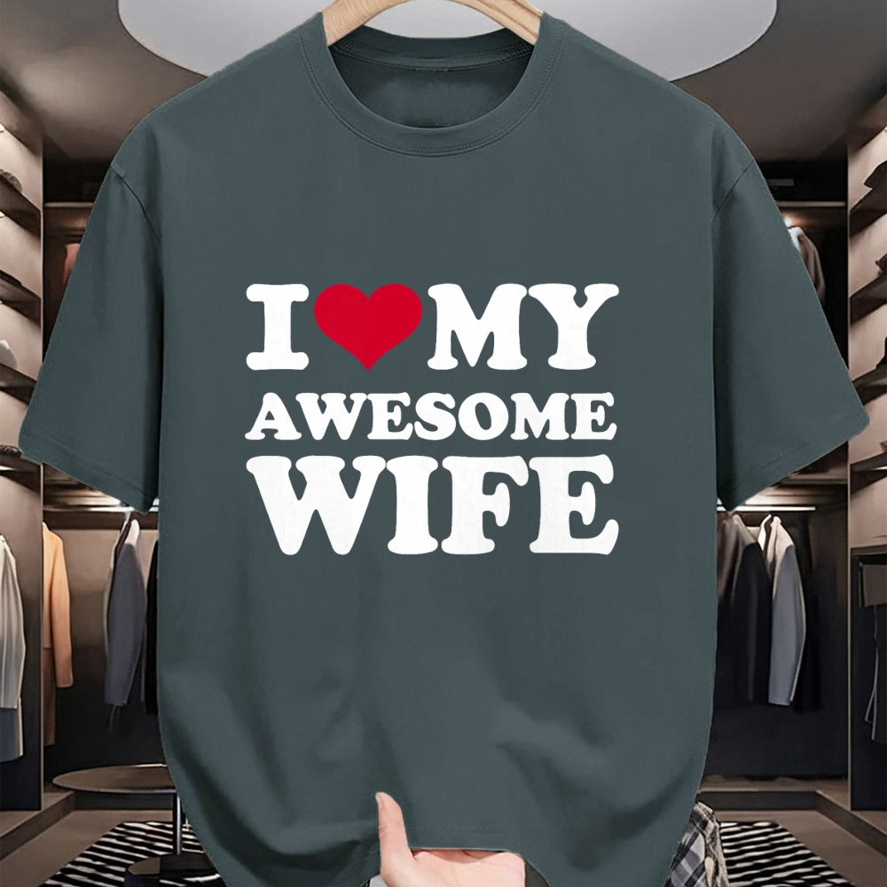 Best Wife Shirt, Wife and Husband Unisex T-Shirt/Hoodie/Sweatshirt HLT00 - I love my awesome wife T-Shirt