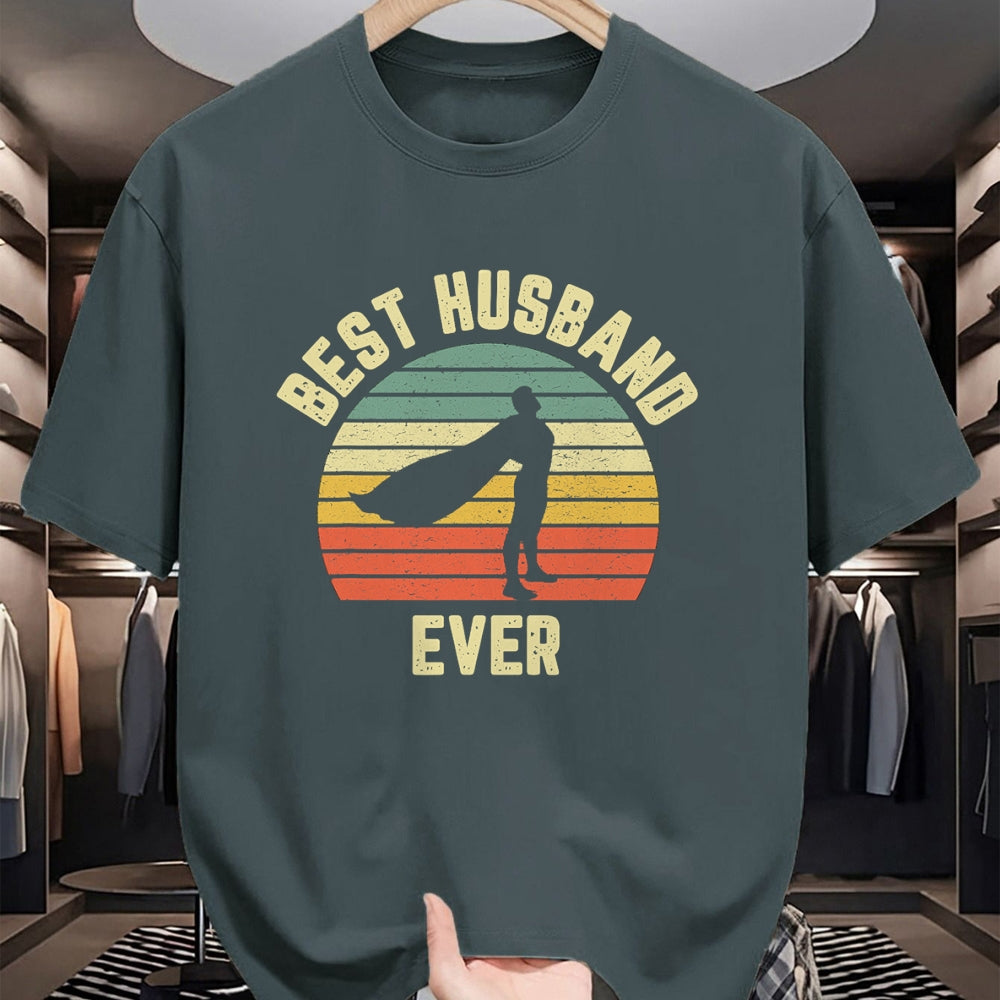 Best Wife Shirt, Wife and Husband Unisex T-Shirt/Hoodie/Sweatshirt HLT00 - Vintage Best Husband Ever Superhero Fun Retro Graphic T-Shirt