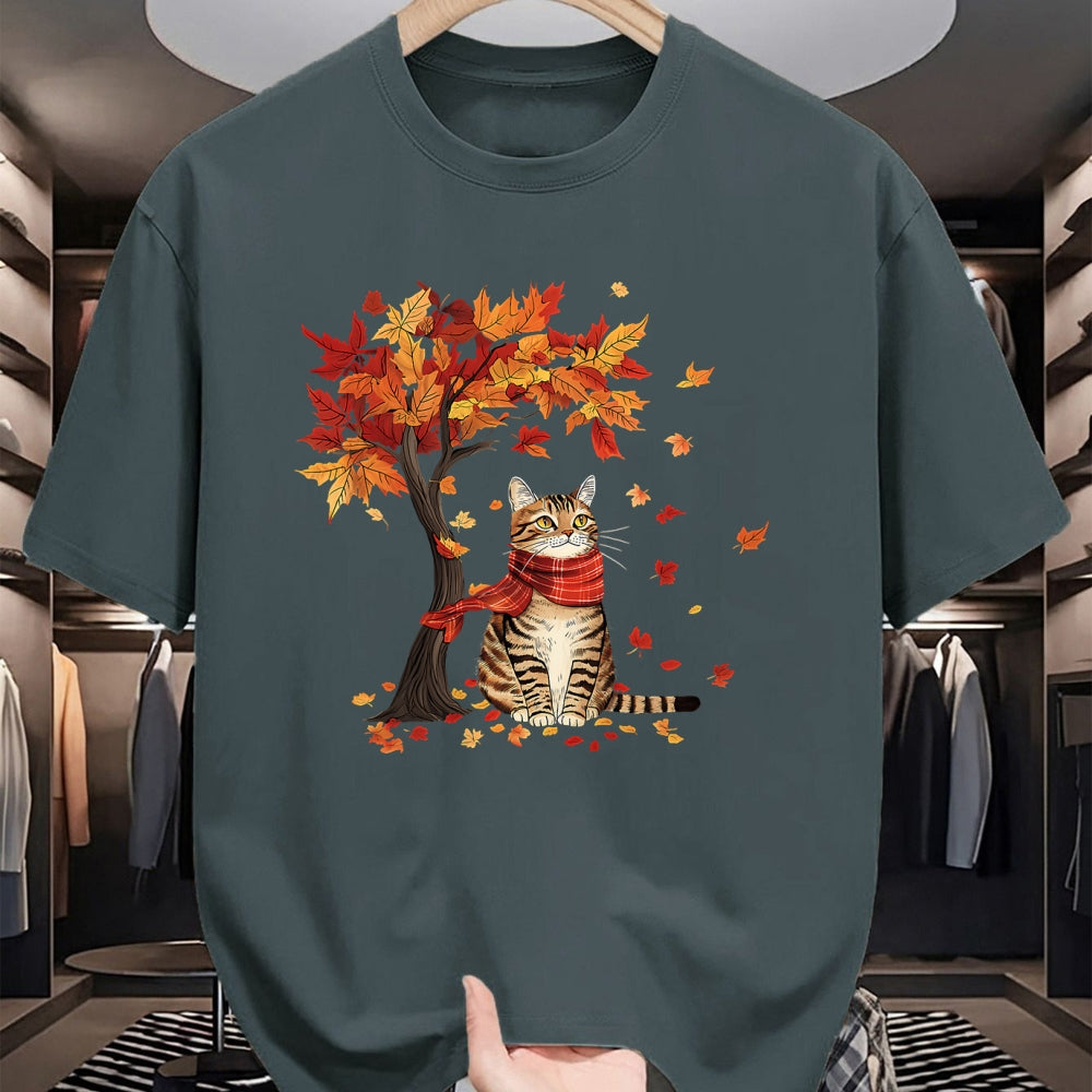 Best Thanksgiving Family Shirt , Funny Thanksgiving UnisexT-Shirt/Hoodie/Sweatshirt HLT00 - Cat Leaf Fall Tree Hello Autumn Thanksgiving It's Fall Y'all T-Shirt