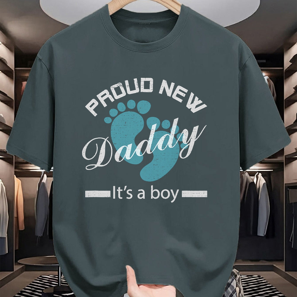 Gift for Dad Shirt, Funny Dad Unisex T-Shirt/Hoodie/Sweatshirt HLT00 – Vintage First Time Dad Proud New Daddy It_s A Boy T-Shirt
