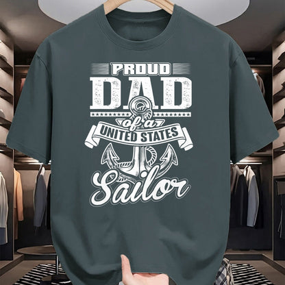 Gift for Dad Shirt, Funny Dad Unisex T-Shirt/Hoodie/Sweatshirt HLT00 – Mens Proud Dad of A United States Sailor T-Shirt