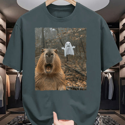 Cute Capybara Shirt, Funny Capybara Unisex T-Shirt/Hoodie/Sweatshirt HLT00 - Funny Capybara Halloween T-Shirt