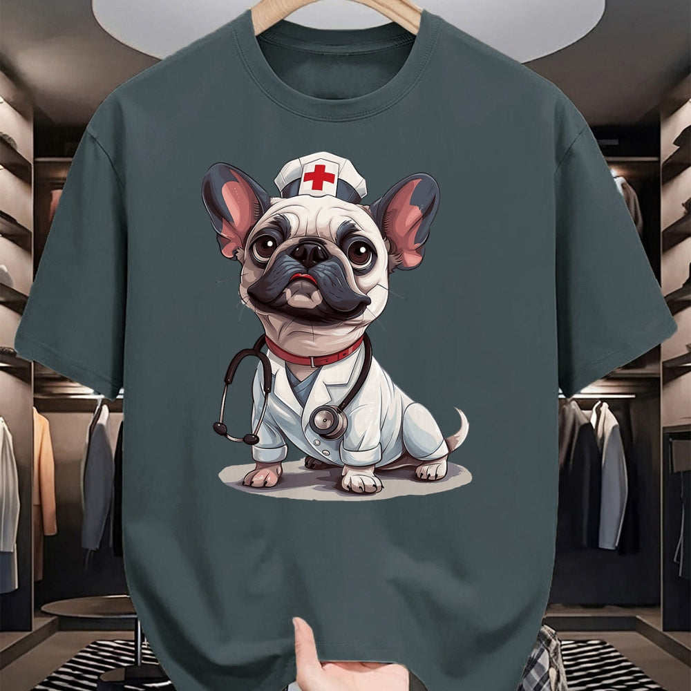 Best Doctor Shirt, Funny Doctor UnisexT-Shirt/Hoodie/Sweatshirt HLT00 - French Bulldog Nurse Dog Doctor Stethoscope T-Shirt