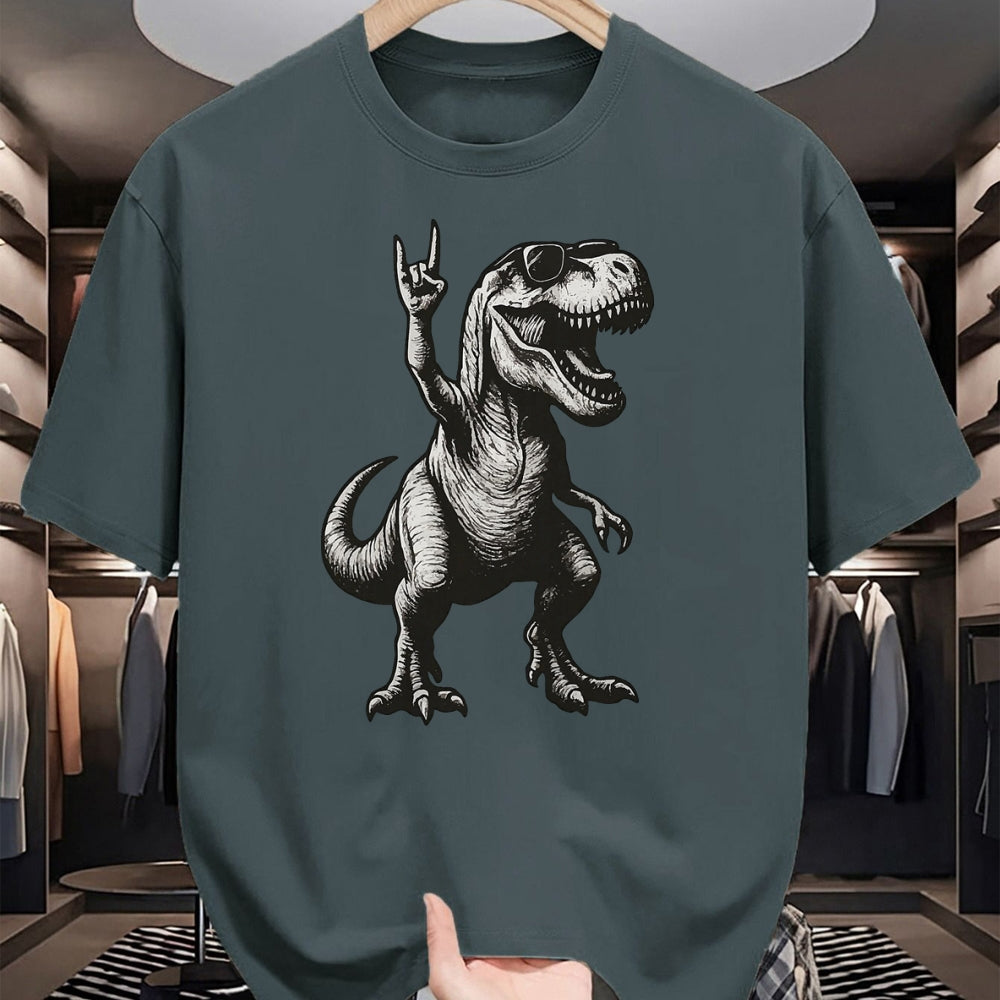 Best Dinosaur Lover Shirt, Funny Dinosaur UnisexT-Shirt/Hoodie/Sweatshirt HLT00 - Cool Dinosaur Rock Sign Sunglasses T-Rex T-Shirt, Men, Black, 3X-Large