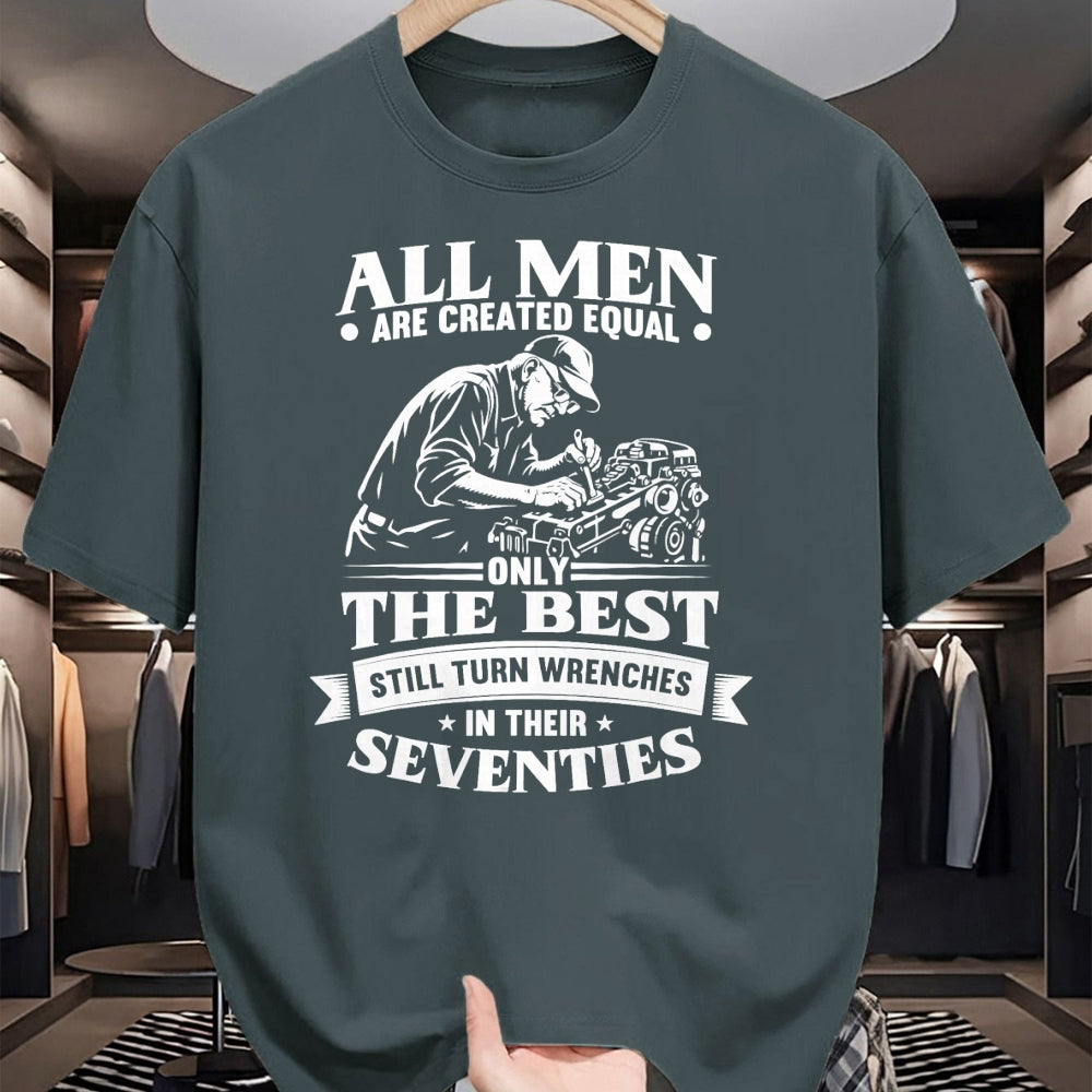 Best Mechanic Life Shirt, Funny Mechanic UnisexT-Shirt/Hoodie/Sweatshirt HLT00 - Mens 70th Birthday Auto Repairman Still Turn Wrenches Seventies T-Shirt