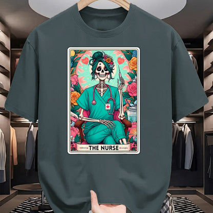 Funny Nurse Shirt, Nurse Unisex T-Shirt/Hoodie/Sweatshirt HLT00 - The Nurse Tarot Card T-Shirt