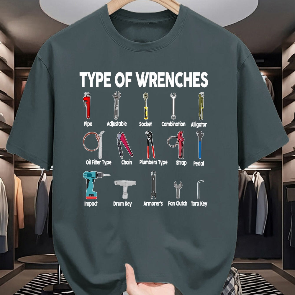 Best Mechanic Life Shirt, Funny Mechanic UnisexT-Shirt/Hoodie/Sweatshirt HLT00 - Toddler Mechanic Types of Wrenches Technician Kids Boy T-Shirt