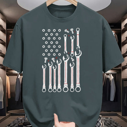 Best Mechanic Life Shirt, Funny Mechanic UnisexT-Shirt/Hoodie/Sweatshirt HLT00 - Mechanic American Flag Repair Car Technician Men Dad T-Shirt