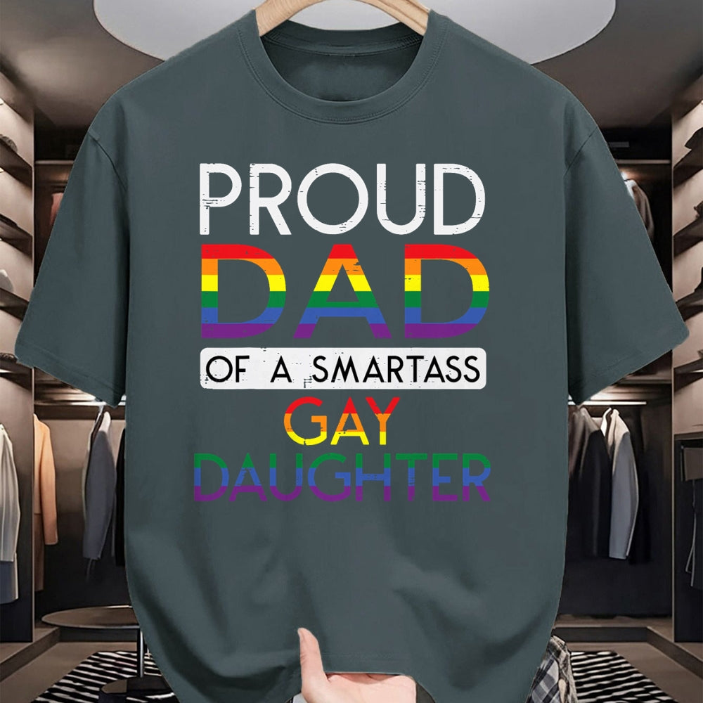 Gift for Dad Shirt, Funny Dad Unisex T-Shirt/Hoodie/Sweatshirt HLT00 – Proud Dad Of A Gay Daughter Straight Ally LGBTQ Pride Month T-Shirt